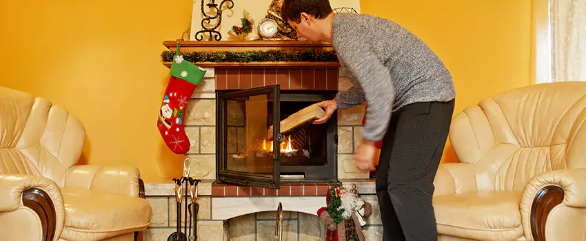 Rusted Metal Fireplace Restoration in Cartersville, Georgia